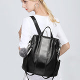 Premium Leather Three Way Anti-Thief Women's Backpack