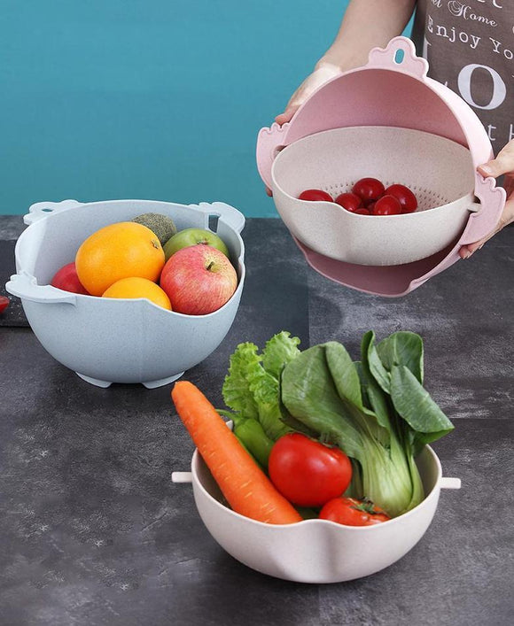 2-in-1 Multifunction Kitchen Strainer and Bowl