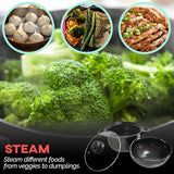 Boiling And Steaming Cooking Pot With Built-In Strainer