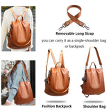 Premium Leather Three Way Anti-Thief Women's Backpack