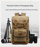 Vintage Outdoor Waterproof Camera Bag Backpack