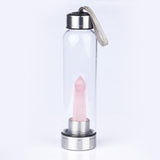 Healing Natural Quartz Glass Water Bottle