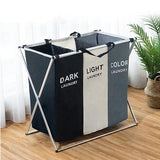 3 Sections Laundry Basket Hamper Sorter