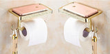 Antique Toilet Paper Holder with Mobile Phone Shelf