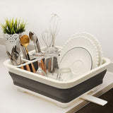 Collapsible Dish Drainer Dryer Rack Kitchen Organizer