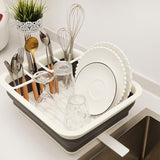 Collapsible Dish Drainer Dryer Rack Kitchen Organizer