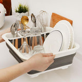 Collapsible Dish Drainer Dryer Rack Kitchen Organizer