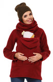 Winter Kangaroo Baby Carrier Maternity Hoodie