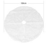 White Faux Fur Christmas Tree Skirt