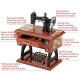 Vintage Sewing Machine Music Box